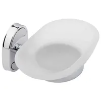 Мыльница к стене матовое стекло Potato P2902, хром