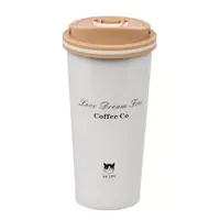 Термокружка Daniks Coffee Co Y4-11682, нержавеющая сталь, 0.5 л, с ручкой, белая