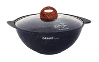 Казан для плова 4,5 л со стеклянной крышкой Granit Ultra (blue) Kukmara