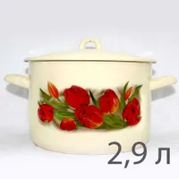 Кастрюля эмалированная 2.9 л С-16111/4КмЭ "Ласковый май"