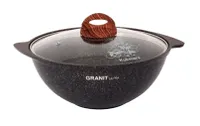 Казан для плова 4,5 л со стеклянной крышкой Granit Ultra (original) Kukmara