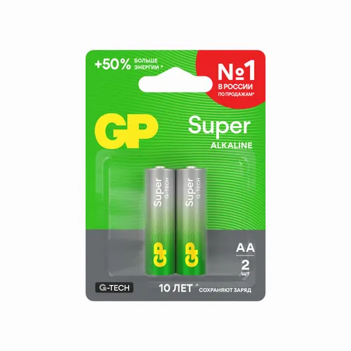 Elementy pitaniya GP Super Alkaline G-Tech 15AA21-2CRSBC2 AA 2 sht_1